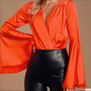Lulus Bell Sleeve Bodysuit - NWT